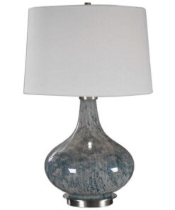 Celinda Blue Gray Glass Lamp