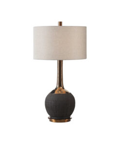 Arnav Textured Black Lamp