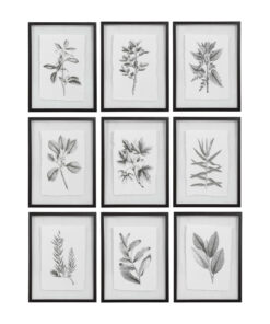 Farmhouse Florals Framed Prints, Set of 9