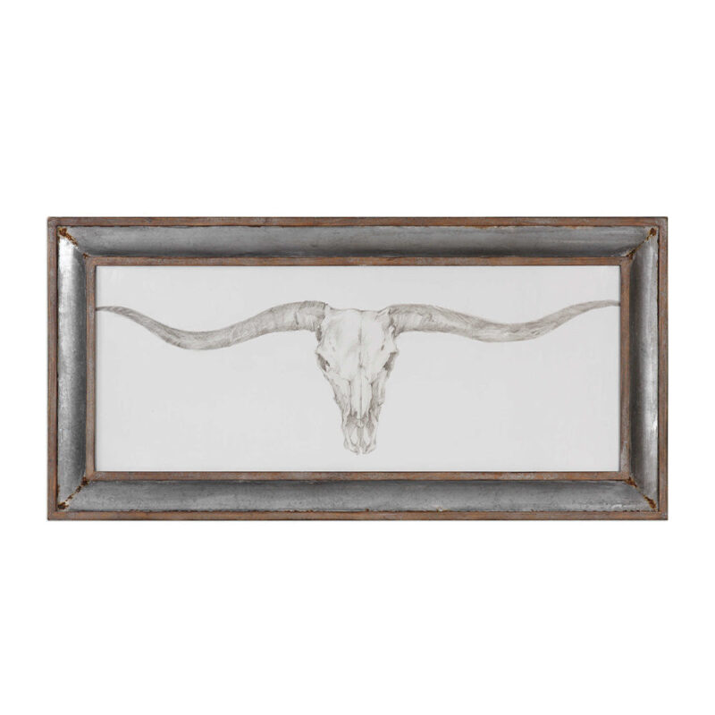 Western Skull Mount Framed Print